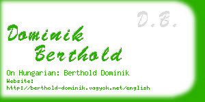 dominik berthold business card